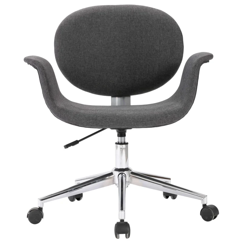 Chaise pivotante de salle à manger design contemporain tissu gris CDS020095