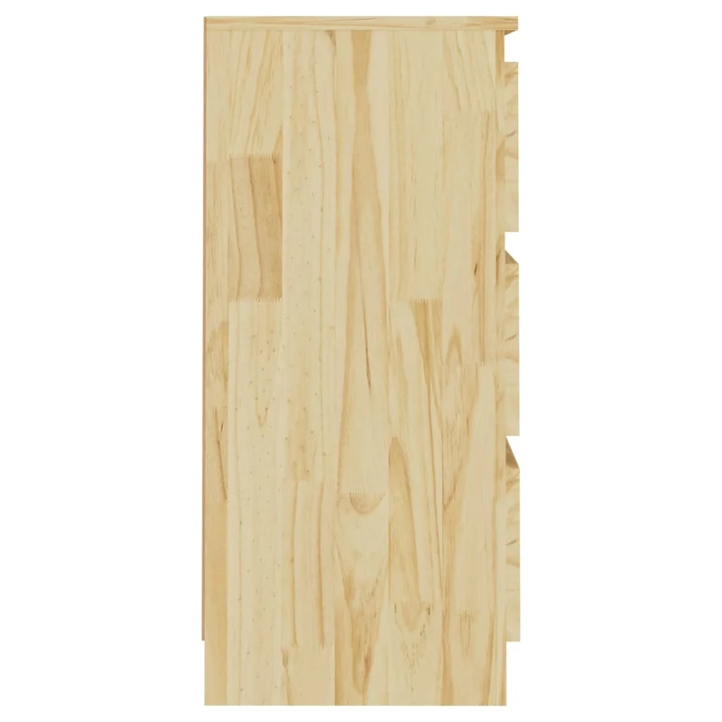 Table de chevet avec 3 tiroirs 40 x 29,5 x 64 cm bois de pin non traité DEC032914