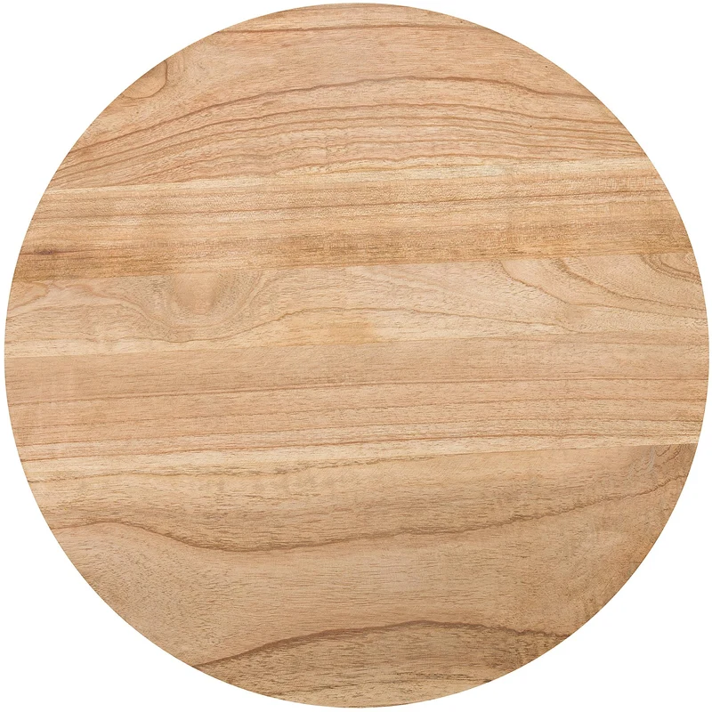 Table d’appoint ronde en bois de mindi massif 60 × Ø 50 cm fabriquée à la main 10_0009219
