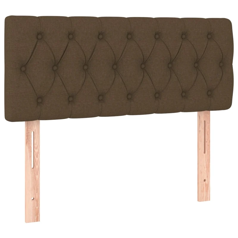 Tête de lit accessoire couchage chambre à coucher meuble 90 x 7 x 78/88 cm tissu marron foncé TDL0203119
