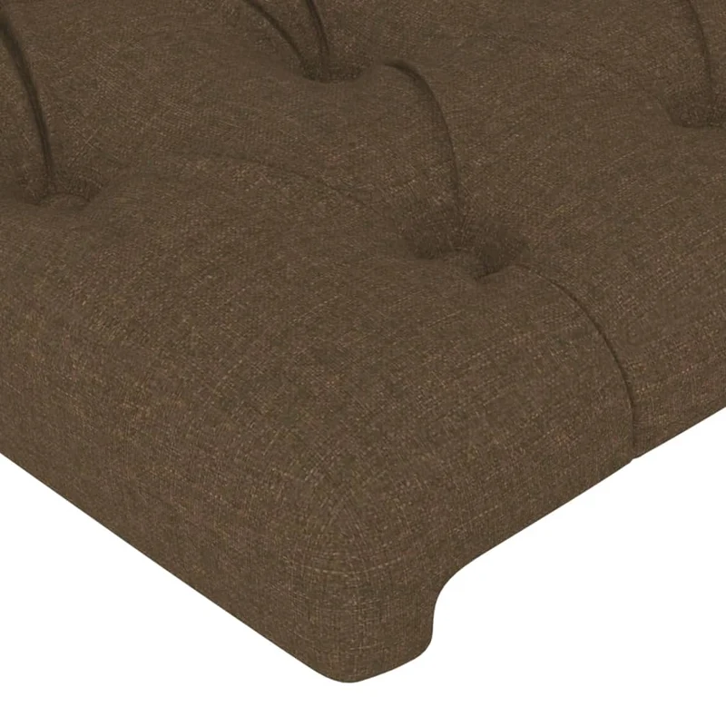 Tête de lit accessoire couchage chambre à coucher meuble 90 x 7 x 78/88 cm tissu marron foncé TDL0203119