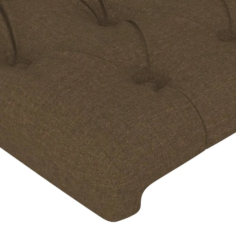 Tête de lit accessoire couchage chambre à coucher meuble capitonné avec rebord latéral 93 x 23 x 78/88 cm tissu marron foncé TDL0204638