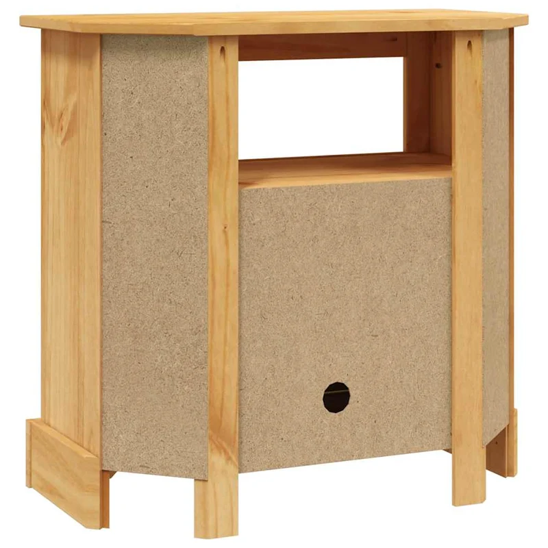 Meuble TV console avec une armoire et un compartiment 80 x 43 x 78 cm bois de pin massif DEC031991