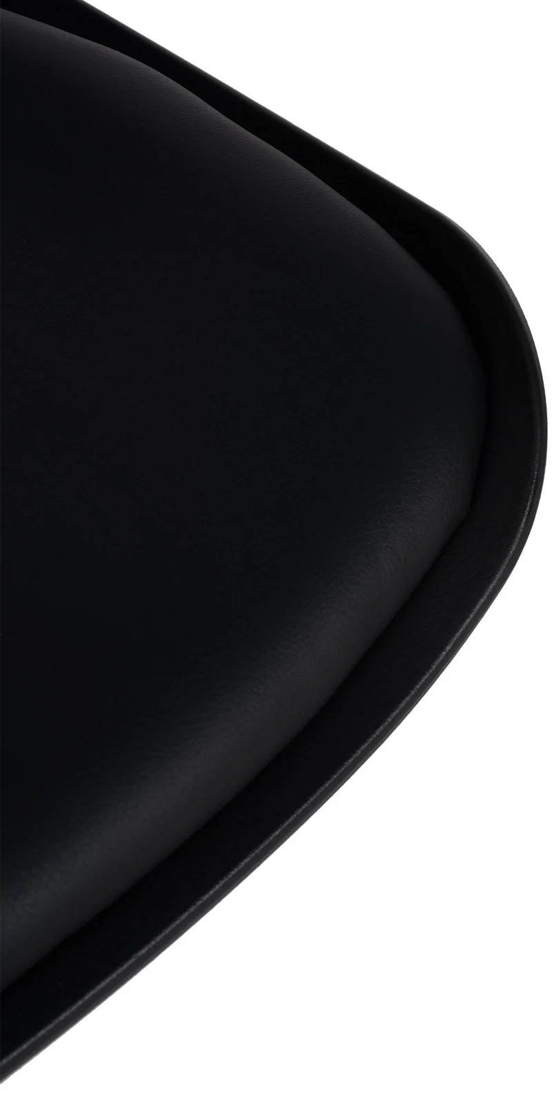 Tabouret de bar x1 avec repose-pieds hauteur réglable desing moderne en PVC noir et métal noir 10_0004536