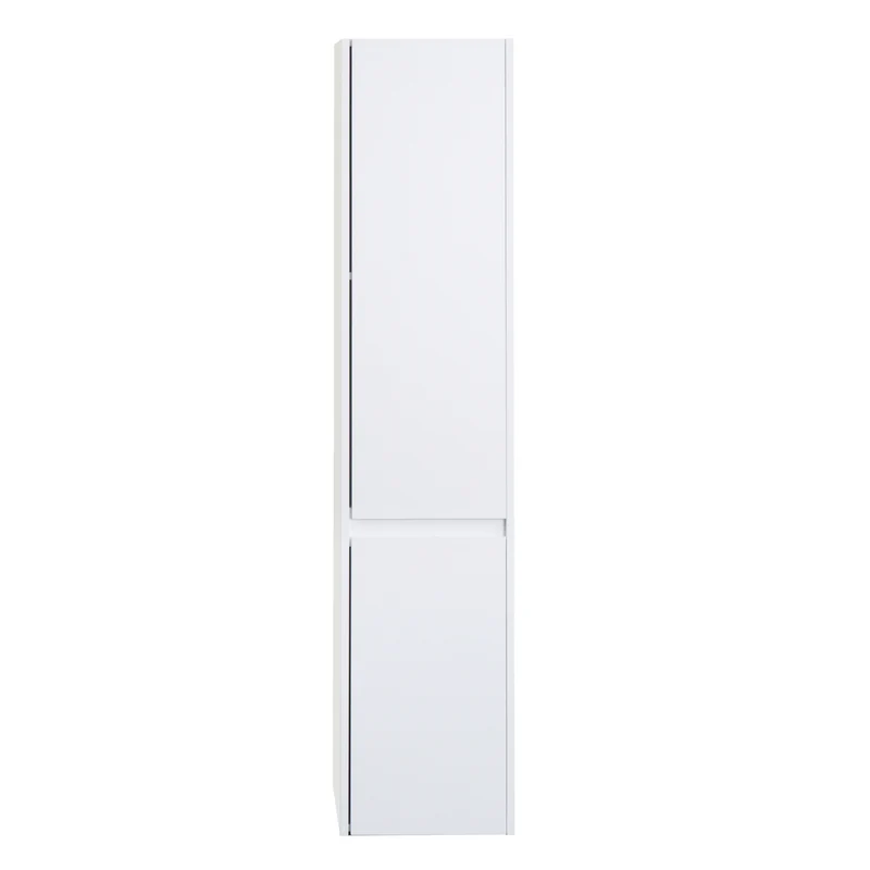 Élément mural meuble de salle de bain 2 portes 3 compartiments 160x33 cm MDF blanc 04_0008633
