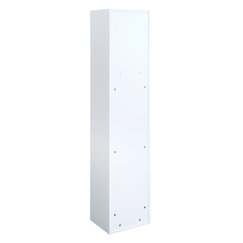 Élément mural meuble de salle de bain 2 portes 3 compartiments 160x33 cm MDF blanc 04_0008633