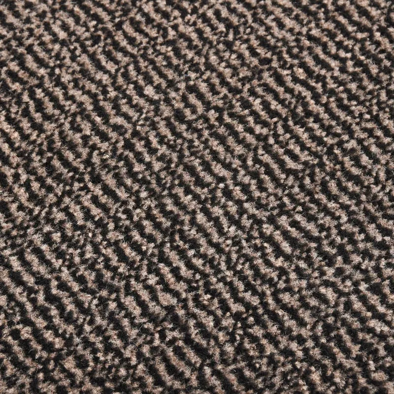 Paillasson de porte d'entrée et caoutchouc antidérapant 40 x 60 cm polypropylène touffeté marron DEC040663