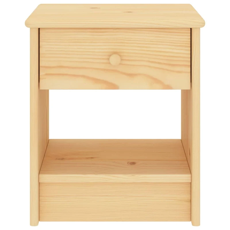 Table de chevet avec tiroir et compartiment ouvert 35 x 30 x 40 cm bois de pin DEC034339