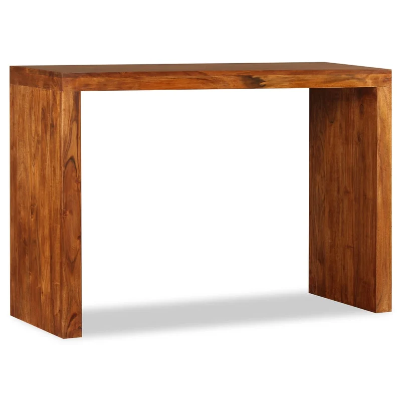 Table console en bois massif avec finition couleur miel 110 x 40 x 76 cm DEC031747