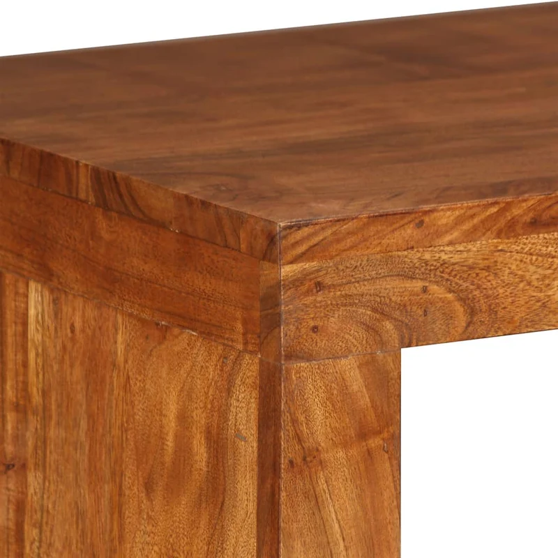 Table console en bois massif avec finition couleur miel 110 x 40 x 76 cm DEC031747