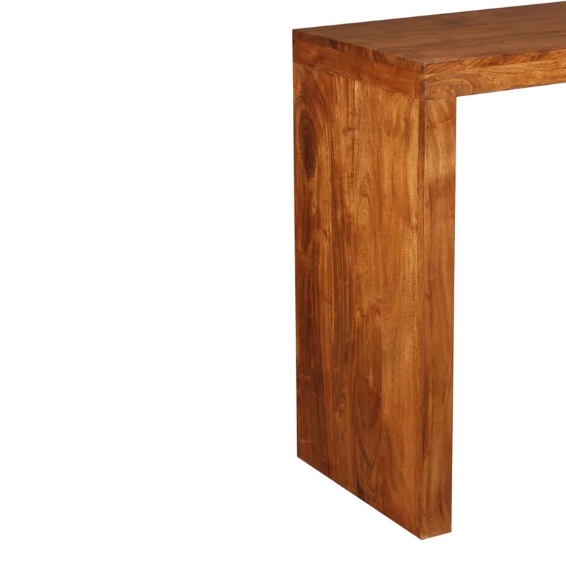 Table console en bois massif avec finition couleur miel 110 x 40 x 76 cm DEC031747