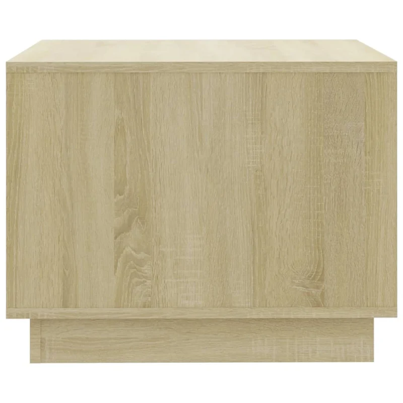 Table basse avec étagères design moderne 55 x 55 x 43 cm bois d'ingénierie couleur chêne DEC038967