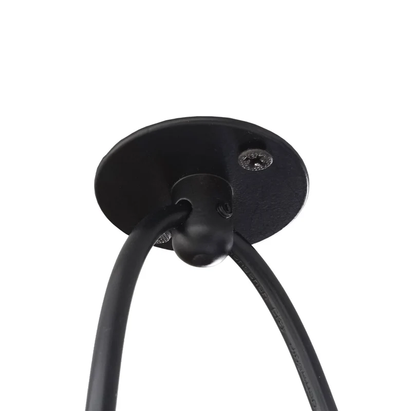 Lustre lampe suspendue design industriel réglable en hauteur noir 5x abat-jour 04_0003597