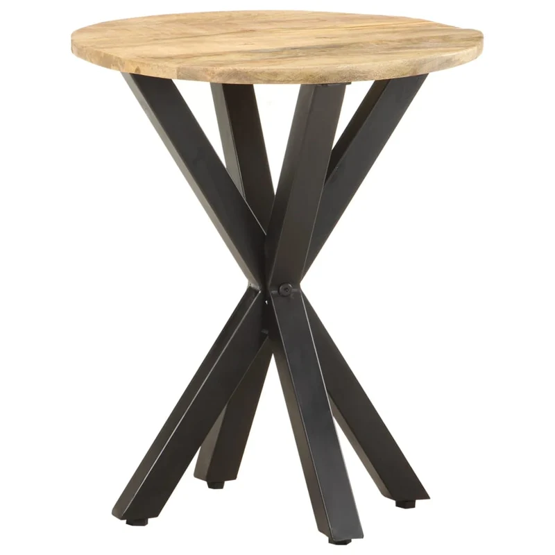 Table d'appoint support de plante 48 x 48 x 56 cm en bois de manguier et fer DEC032313