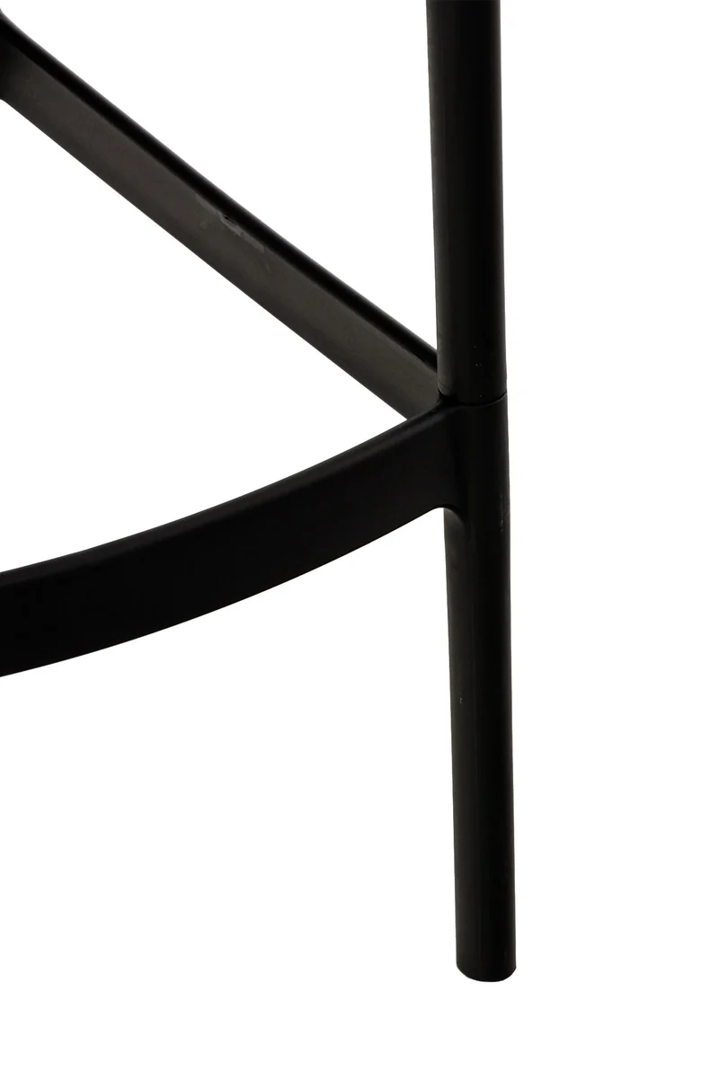 Lot de 2 tabourets de bar avec dossier en plastique noir pour extérieur hauteur assise 75 cm 10_0005557