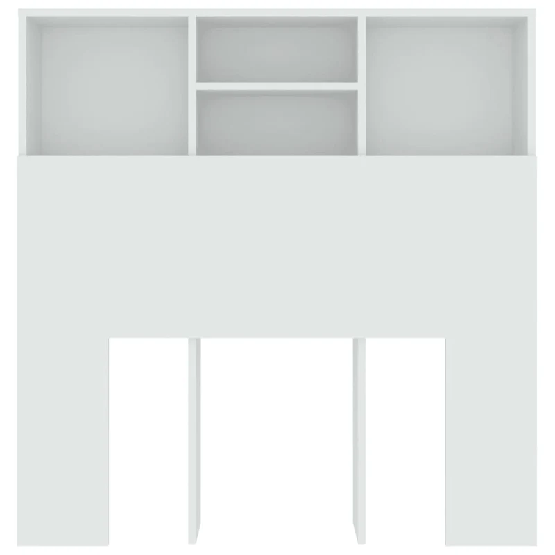 Tête de lit avec rangement accessoire de lit table de chevet étagère 100 x 19 x 103,5 cm MDF blanc TDL0200111