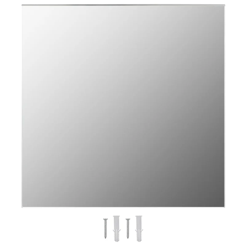 Set de 2 miroirs muraux 50x50 cm Carré Verre DEC022838