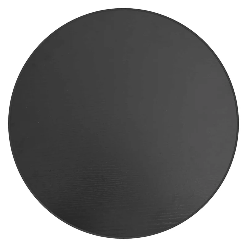 Table d'appoint support de plante ø35 cm MDF noir et acier DEC032588