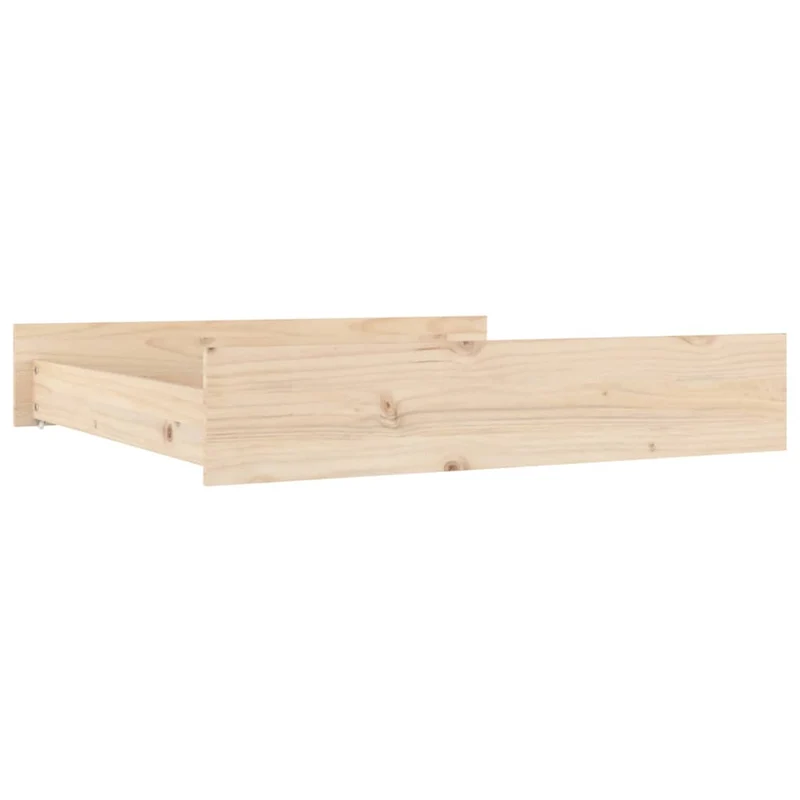 Tiroir de lit rangement avec roulettes lot de 2 bois de pin TDL0206831