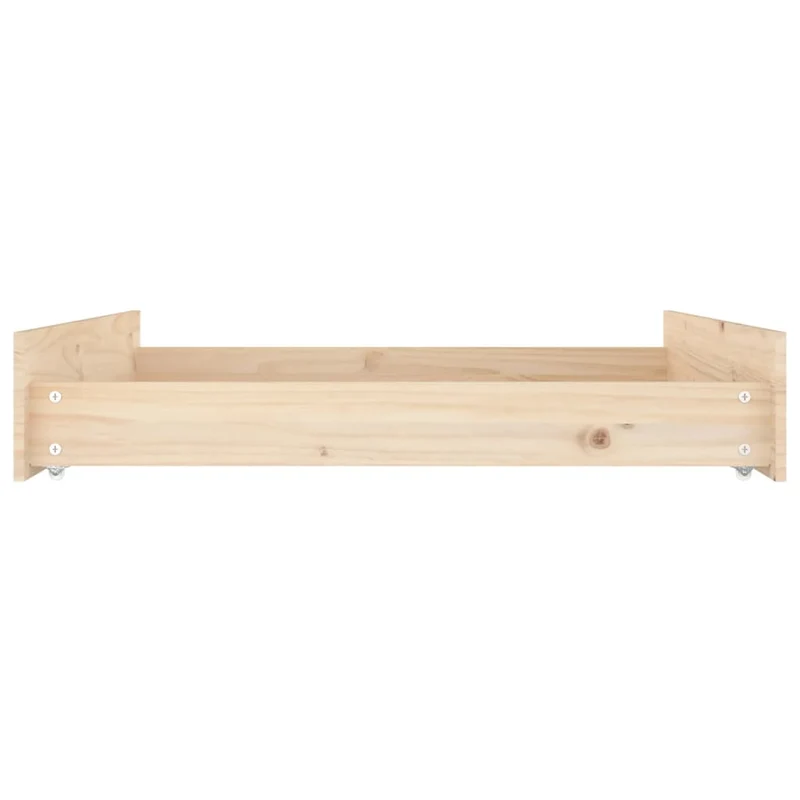 Tiroir de lit rangement avec roulettes lot de 2 bois de pin TDL0206831