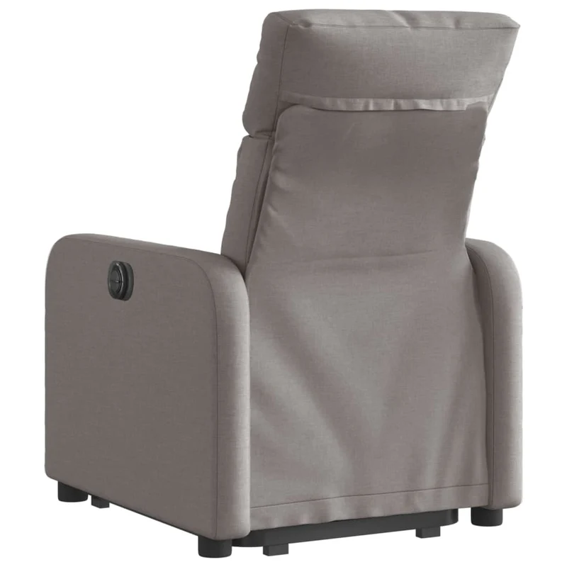 Fauteuil relax TV rembourrage confortable fonction de levage électrique en tissu taupe DEC028192