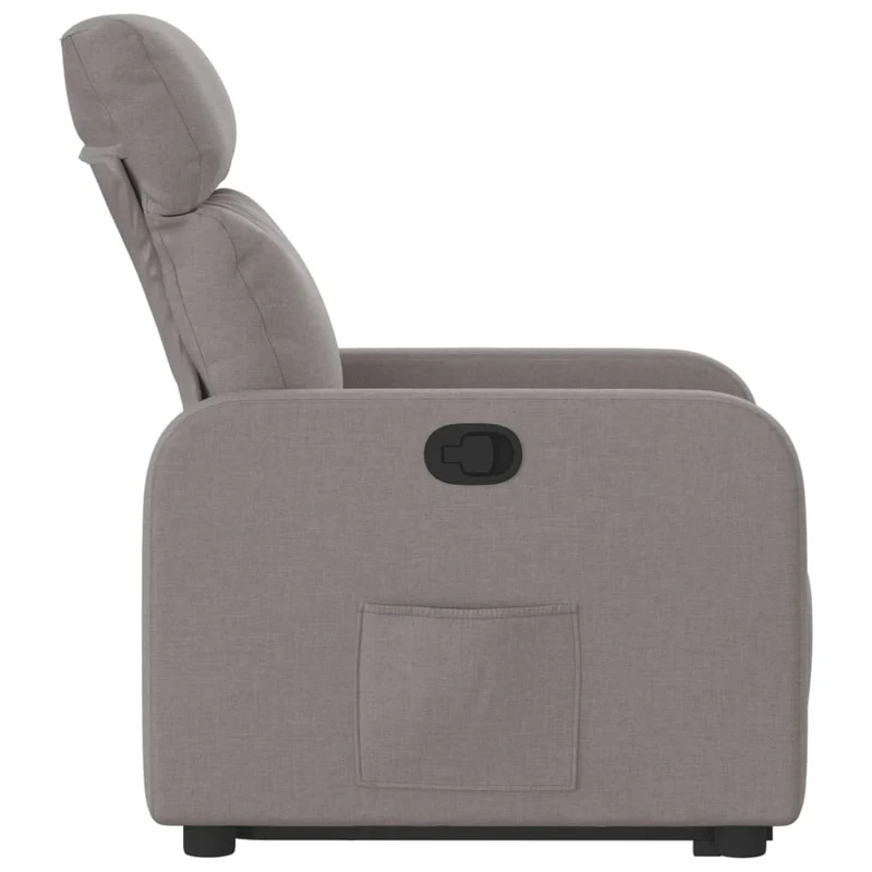 Fauteuil relax TV rembourrage confortable fonction de levage électrique en tissu taupe DEC028192