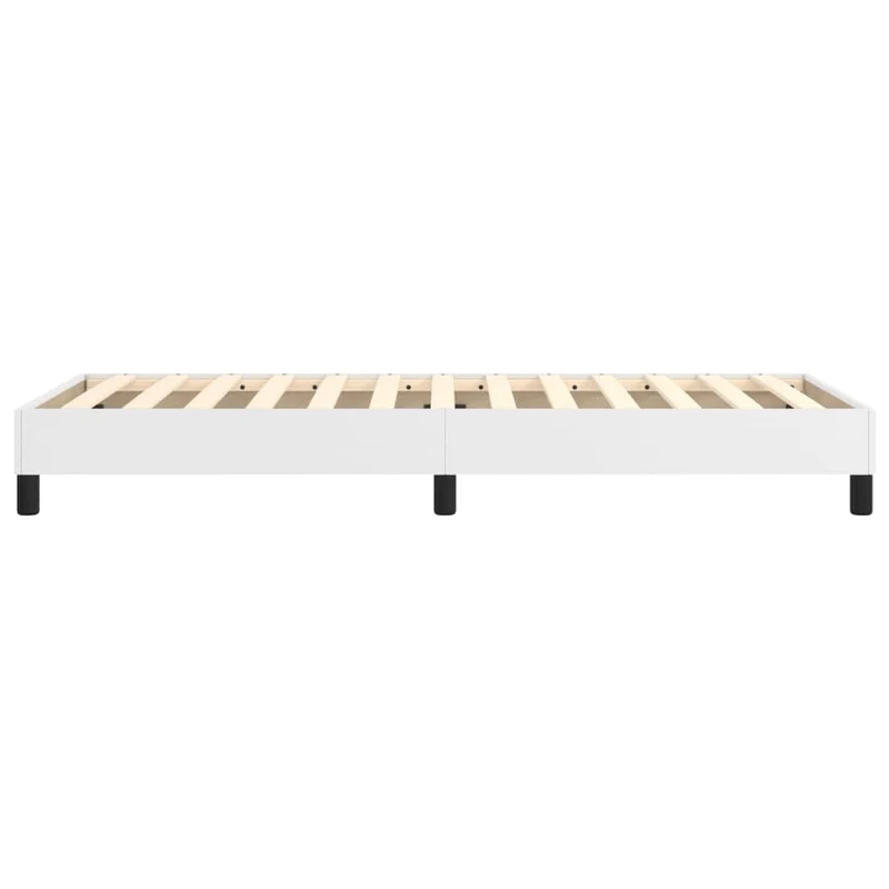 Sommier à lattes sur pieds cadre de lit 90x190 cm synthétique blanc TDL0207353