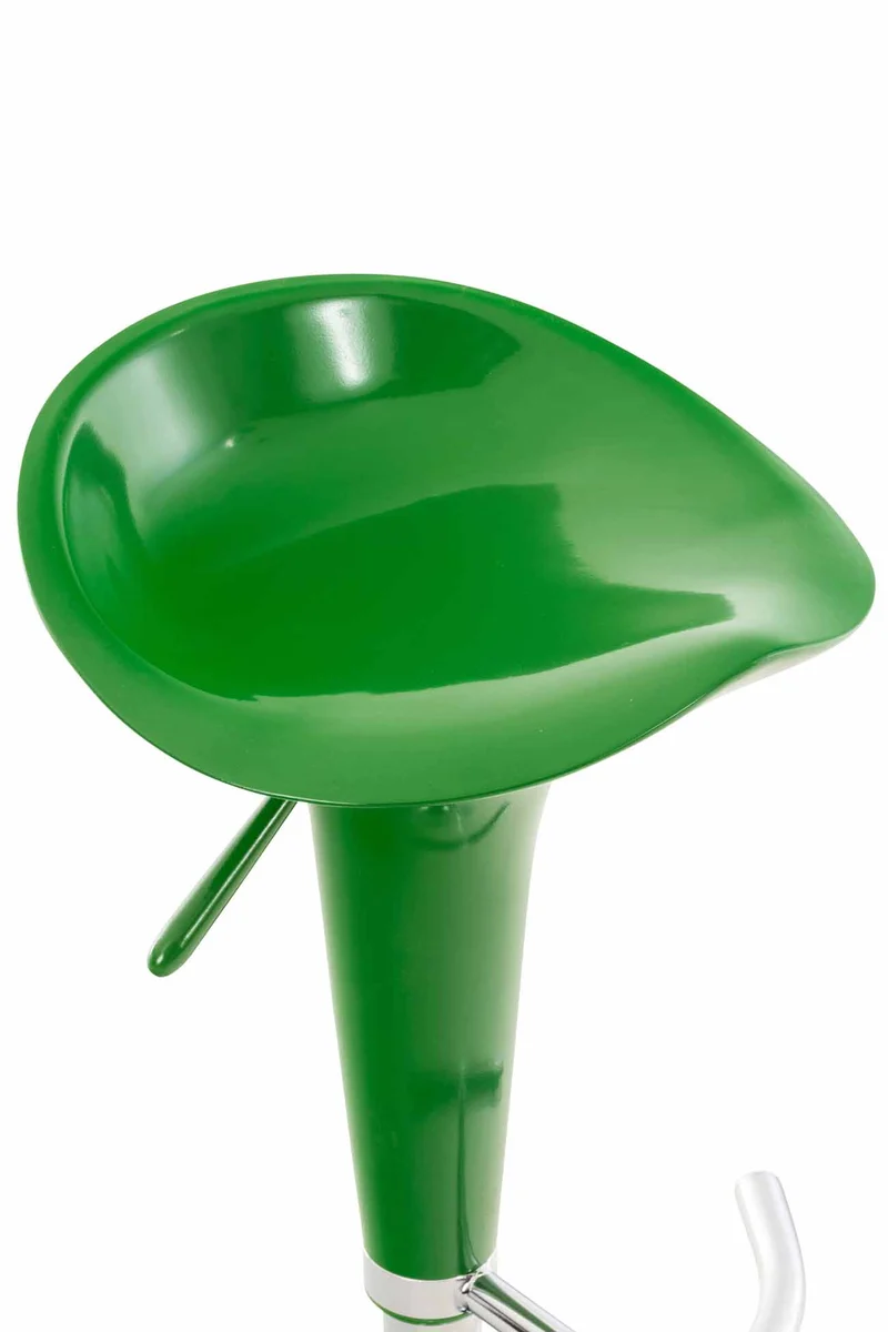 Tabouret de bar design en plastique vert hauteur réglable pivotant 10_0000717