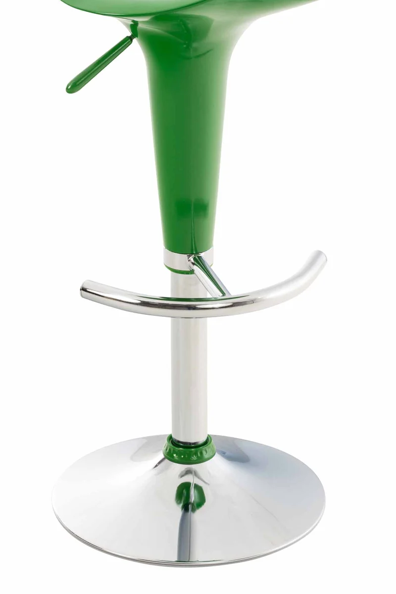 Tabouret de bar design en plastique vert hauteur réglable pivotant 10_0000717