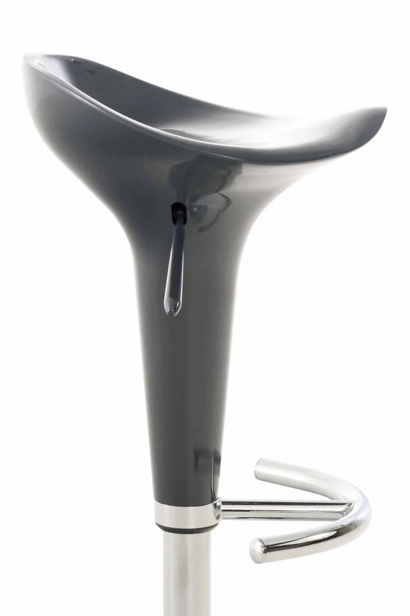 Lot de 2 tabourets de bar design gris pivotant et hauteur réglable TDB10035
