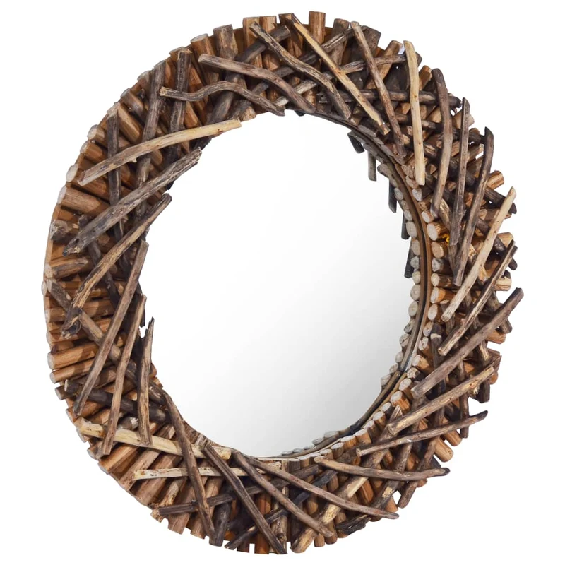 Miroir mural 60 cm Teck Rond DEC022825