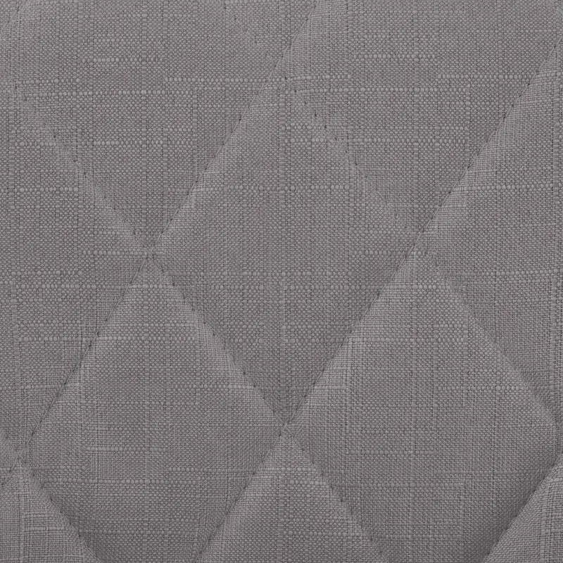 Tabouret de bar x1 pivotant hauteur réglable en tissu gris surpiqûres décoratives cadre en métal chromé 10_0005834