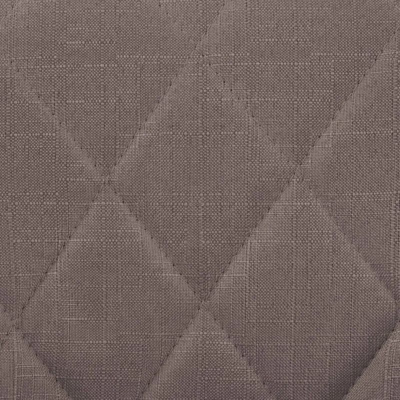 Tabouret de bar x1 pivotant hauteur réglable en tissu taupe surpiqûres décoratives cadre en métal noir 10_0005707