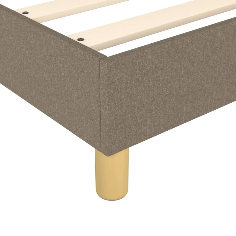 Sommier à lattes sur pieds cadre de lit 140x200 cm tissu taupe TDL0206934