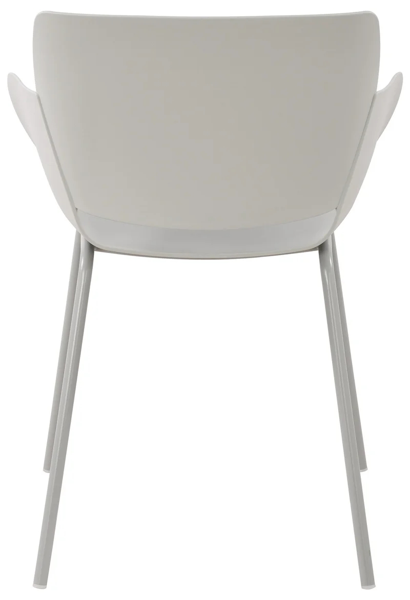 Chaise pour intérieur ou extérieur plastique couleur gris clair structure acier thermolaqué 10_0007126