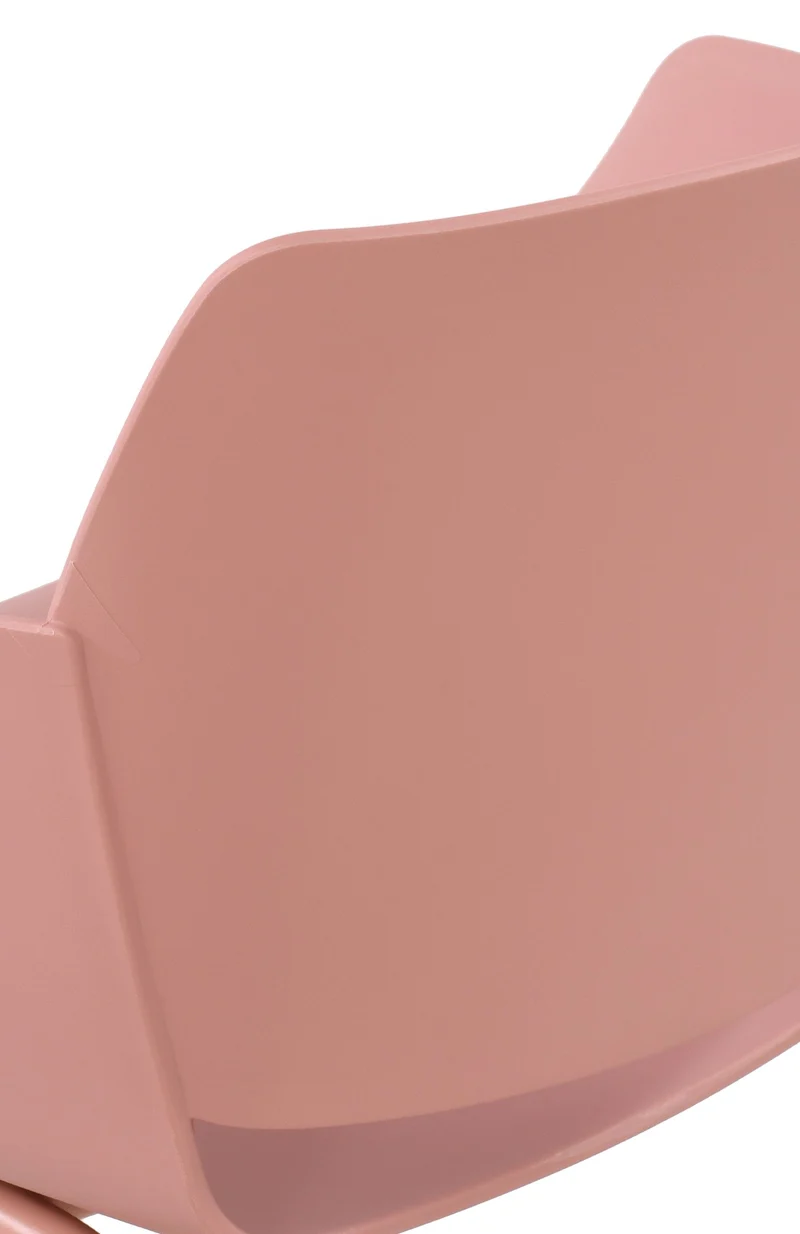 Chaise pour intérieur ou extérieur plastique couleur rose structure acier thermolaqué 10_0007125