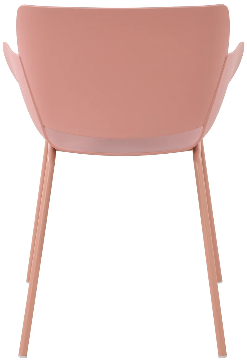 Chaise pour intérieur ou extérieur plastique couleur rose structure acier thermolaqué 10_0007125