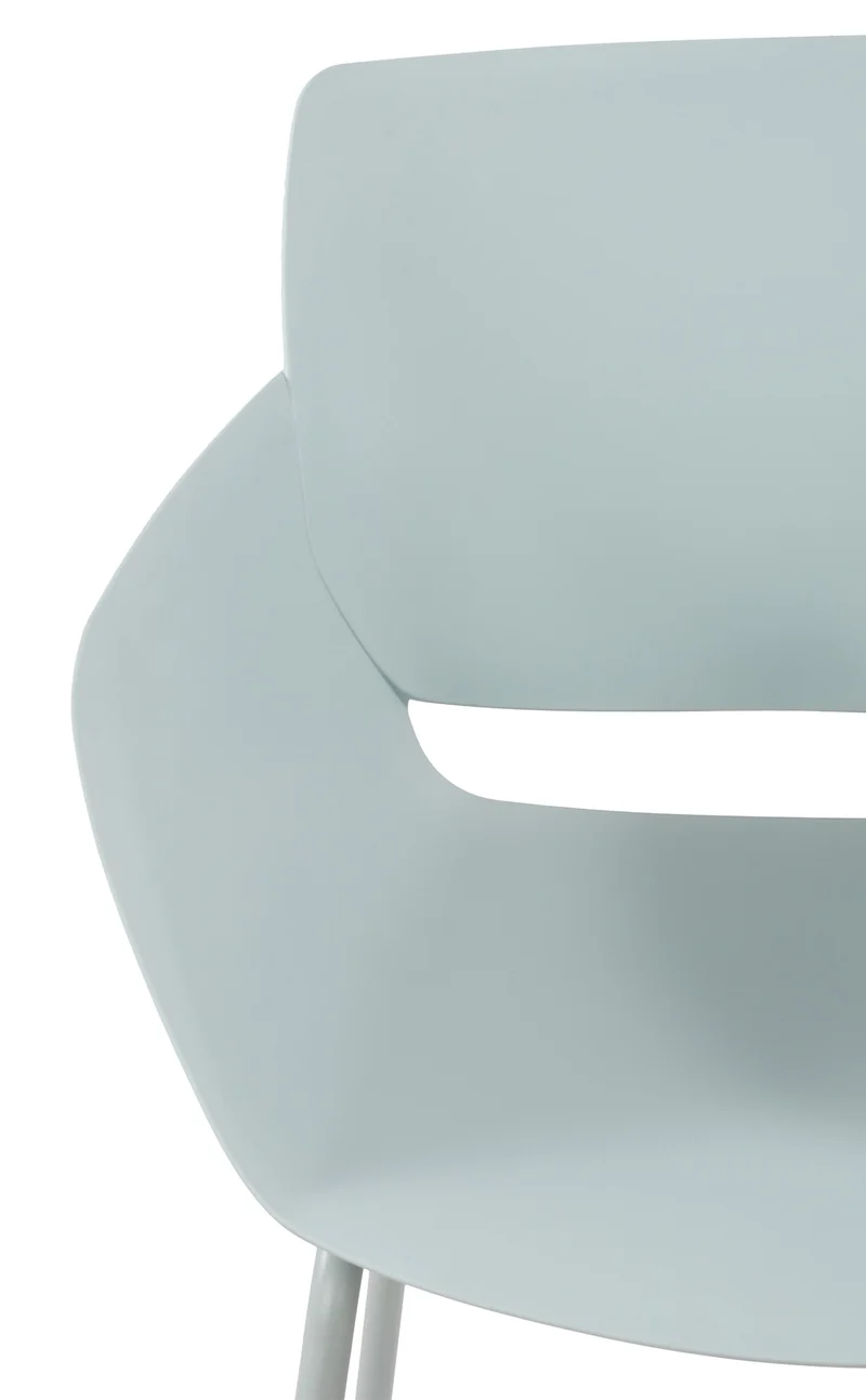 Chaise pour intérieur ou extérieur plastique couleur turquoise structure acier thermolaqué 10_0007124