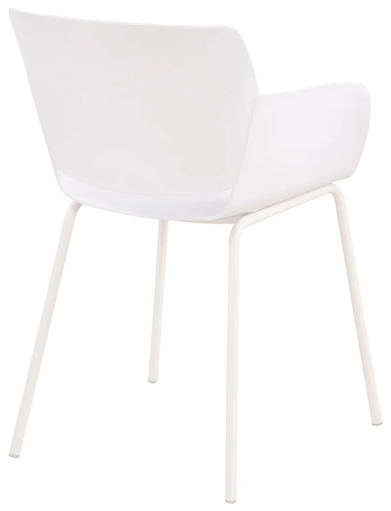 Chaise pour intérieur ou extérieur plastique couleur blanc structure acier thermolaqué 10_0007121