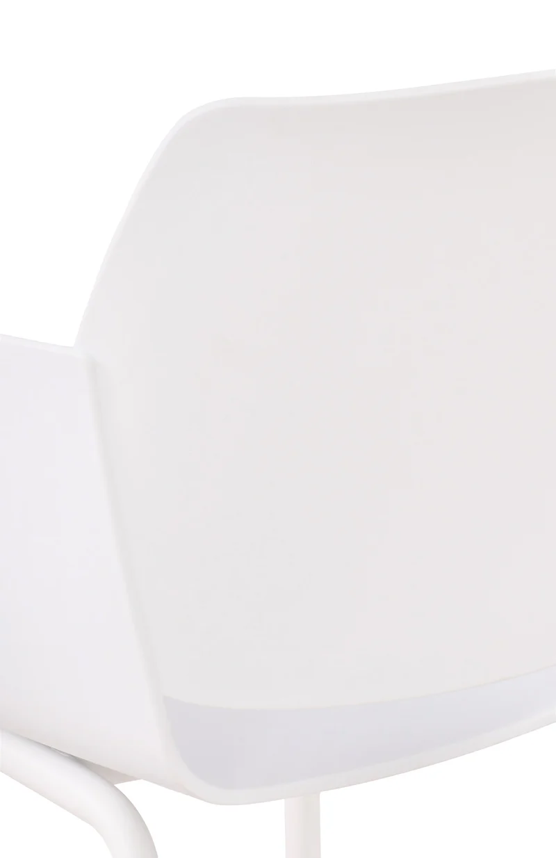 Chaise pour intérieur ou extérieur plastique couleur blanc structure acier thermolaqué 10_0007121