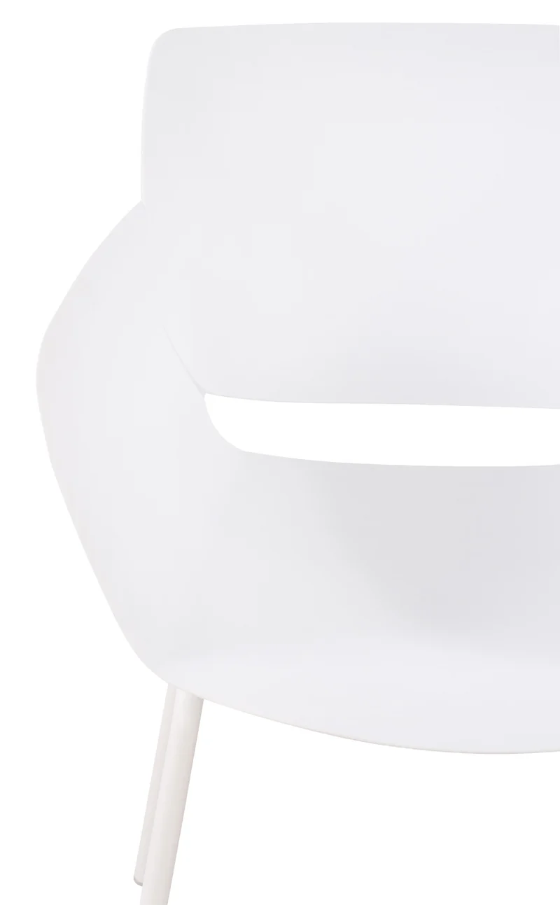 Chaise pour intérieur ou extérieur plastique couleur blanc structure acier thermolaqué 10_0007121