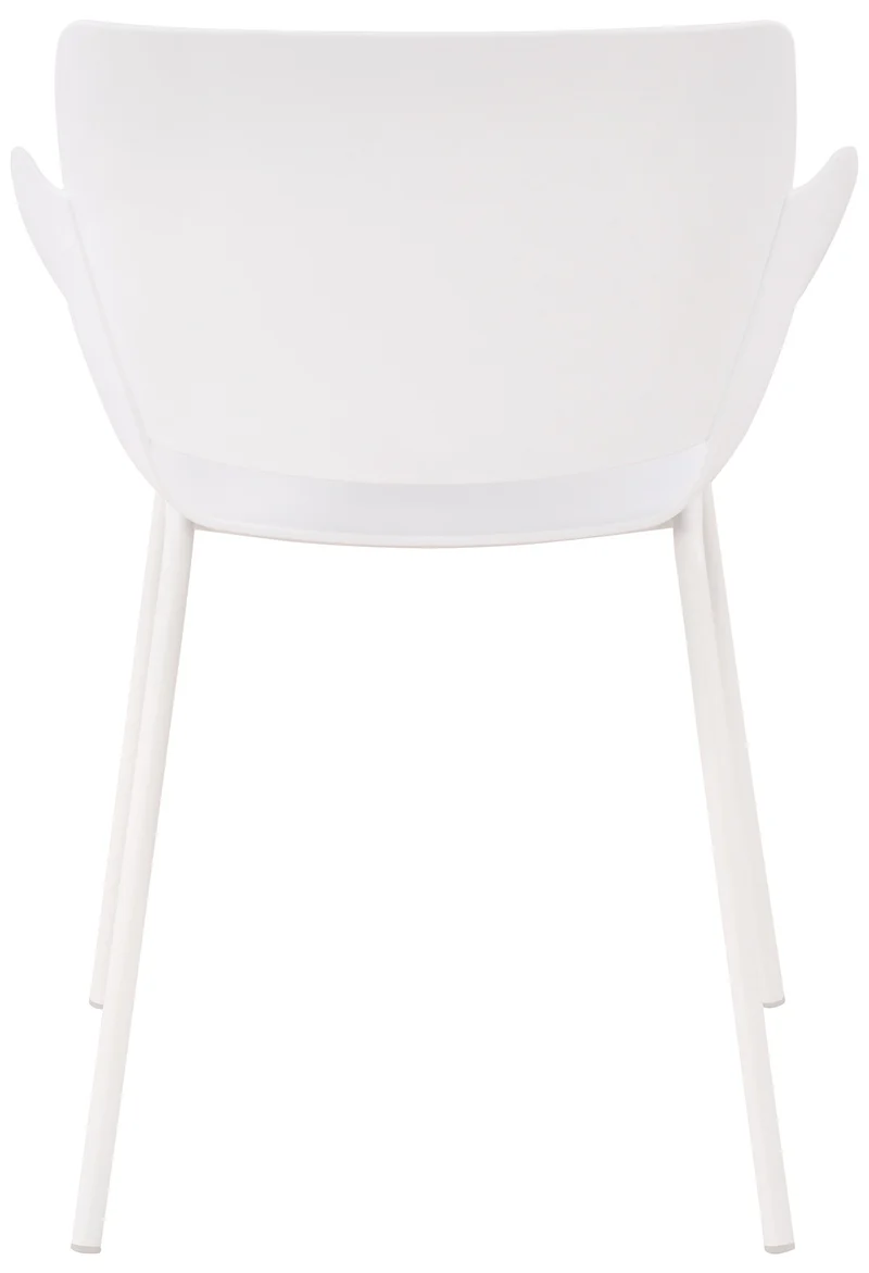 Chaise pour intérieur ou extérieur plastique couleur blanc structure acier thermolaqué 10_0007121