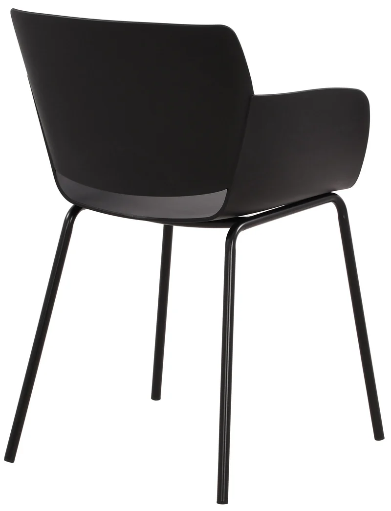 Chaise pour intérieur ou extérieur plastique couleur noir structure acier thermolaqué 10_0007120