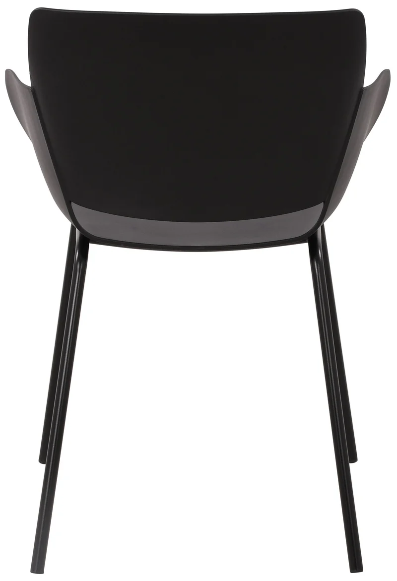 Chaise pour intérieur ou extérieur plastique couleur noir structure acier thermolaqué 10_0007120
