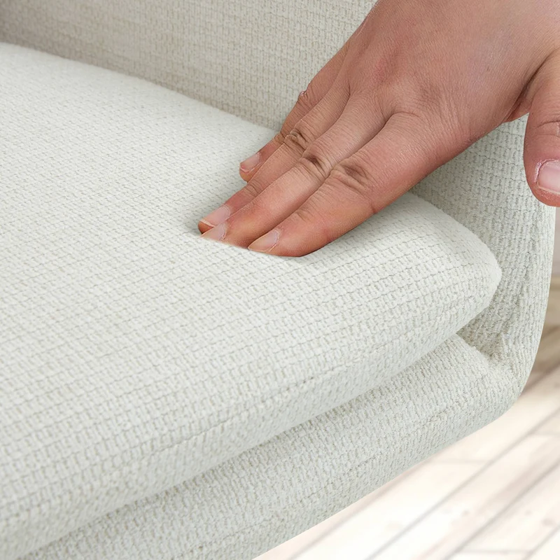 Chaise de salle à manger x1 fonction pivotante confortable et moderne en tissu crème cadre métal 10_0007174
