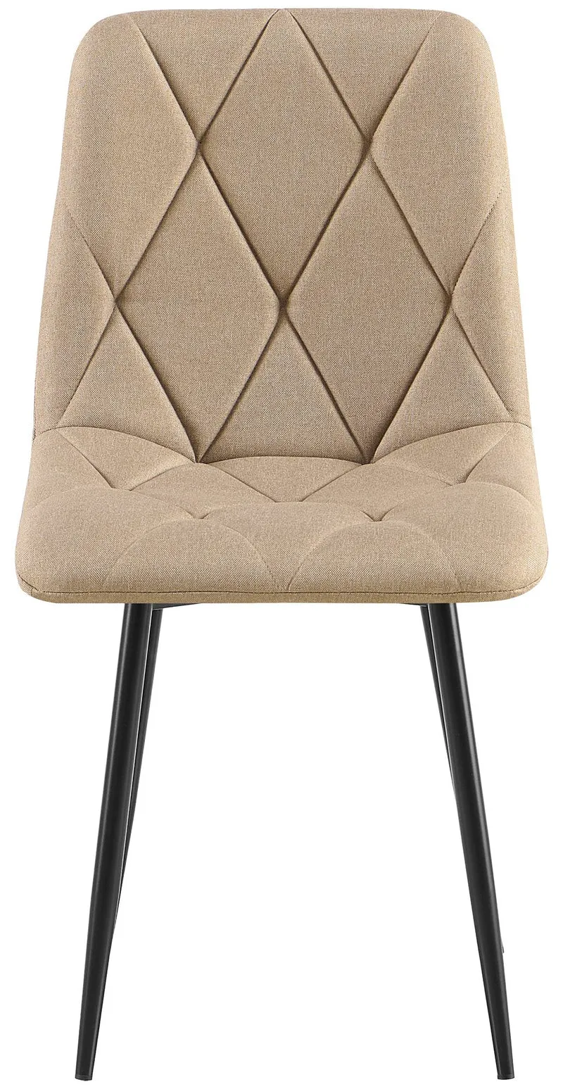 Chaise de salle à manger x1 confort et élégance intemporelle en velours taupe et métal 10_0007153