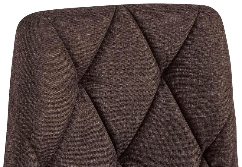 Chaise de salle à manger x1 confort et élégance intemporelle en velours marron et métal 10_0007152