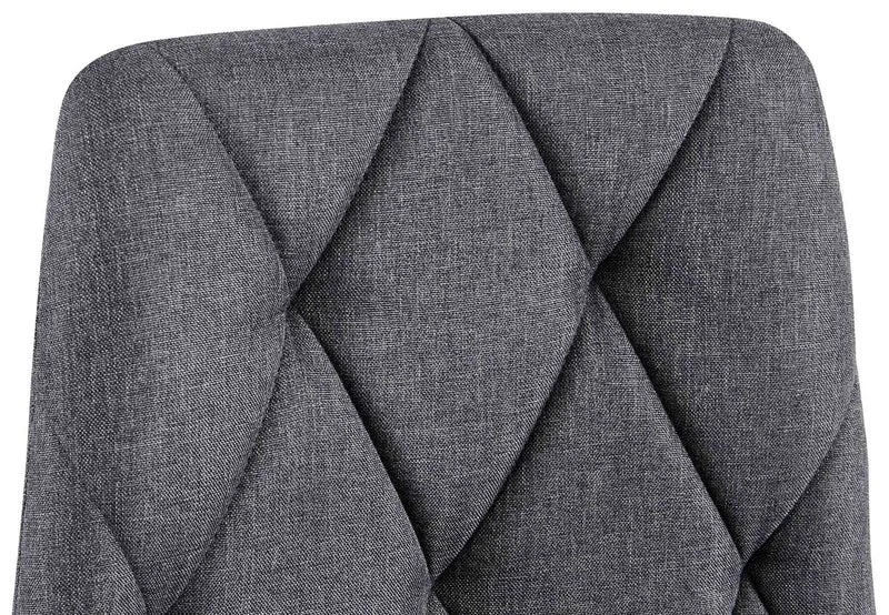 Chaise de salle à manger x1 confort et élégance intemporelle en velours gris foncé et métal 10_0007150