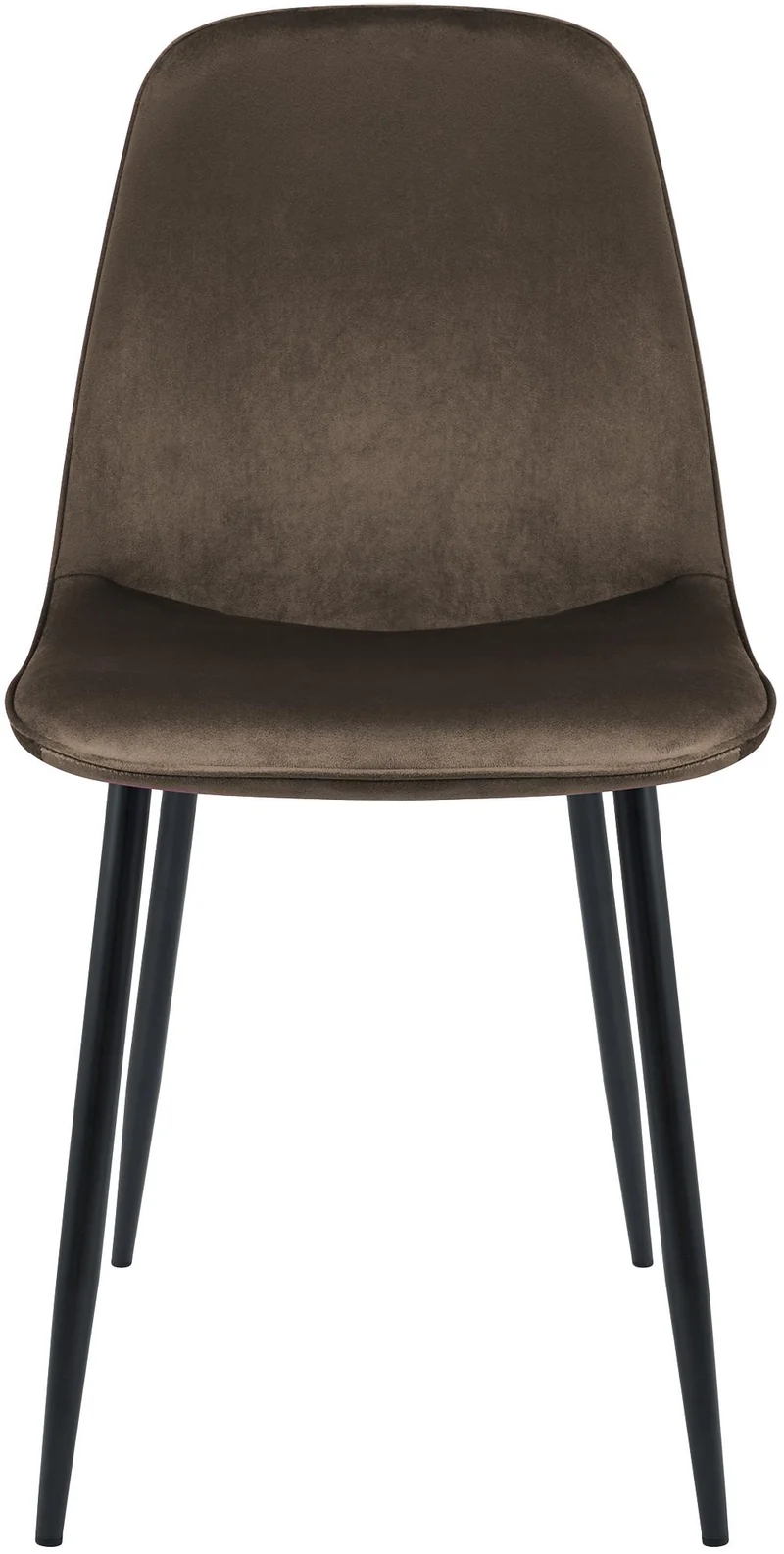Chaise de salle à manger cuisine x1 design moderne en velours marron cadre en métal noir 10_0007213