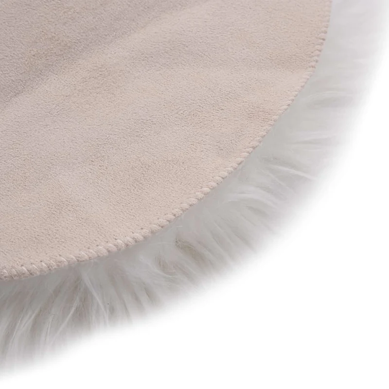 Tapis 60 x 90 cm Peau de mouton synthétique Blanc DEC024045